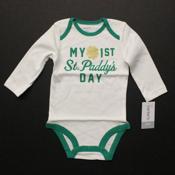 Carter's Baby "My Very 1st St. Paddy's Day" Bodysuit (119G300) Ivory - 6M - Picture 1 of 3